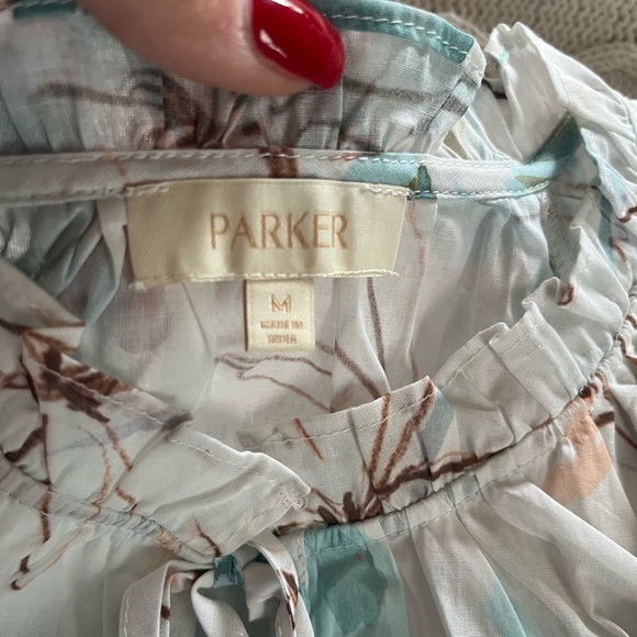 New! Parker Brand from Nordstrom, Floral Ruffle Sleeve Top Women’s Size medium - Picture 14 of 15